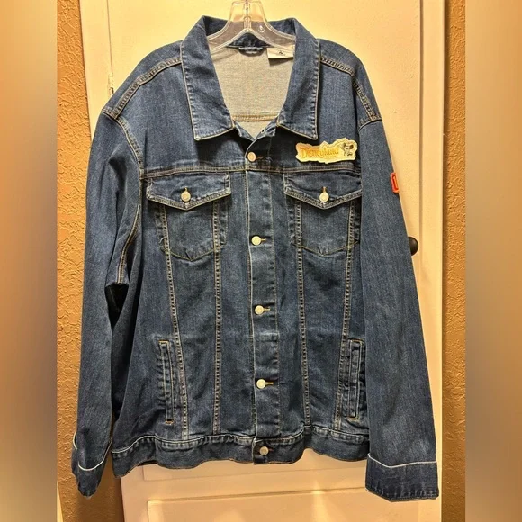 Disneyland Denim Jacket Embroidered Mickey Mouse - Picture 2 of 10